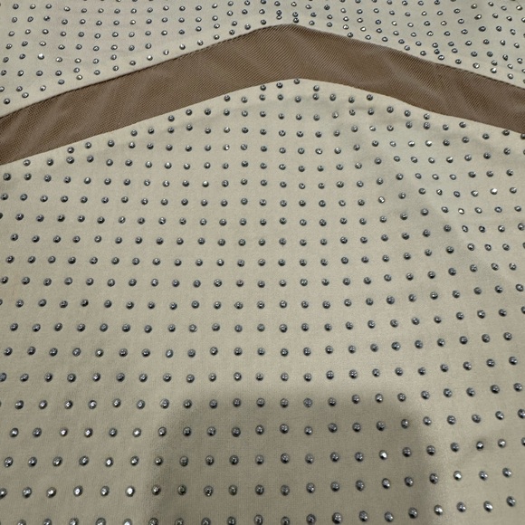 Bebe - Cream and beige rhinestone dress - S/P - Picture 4 of 4